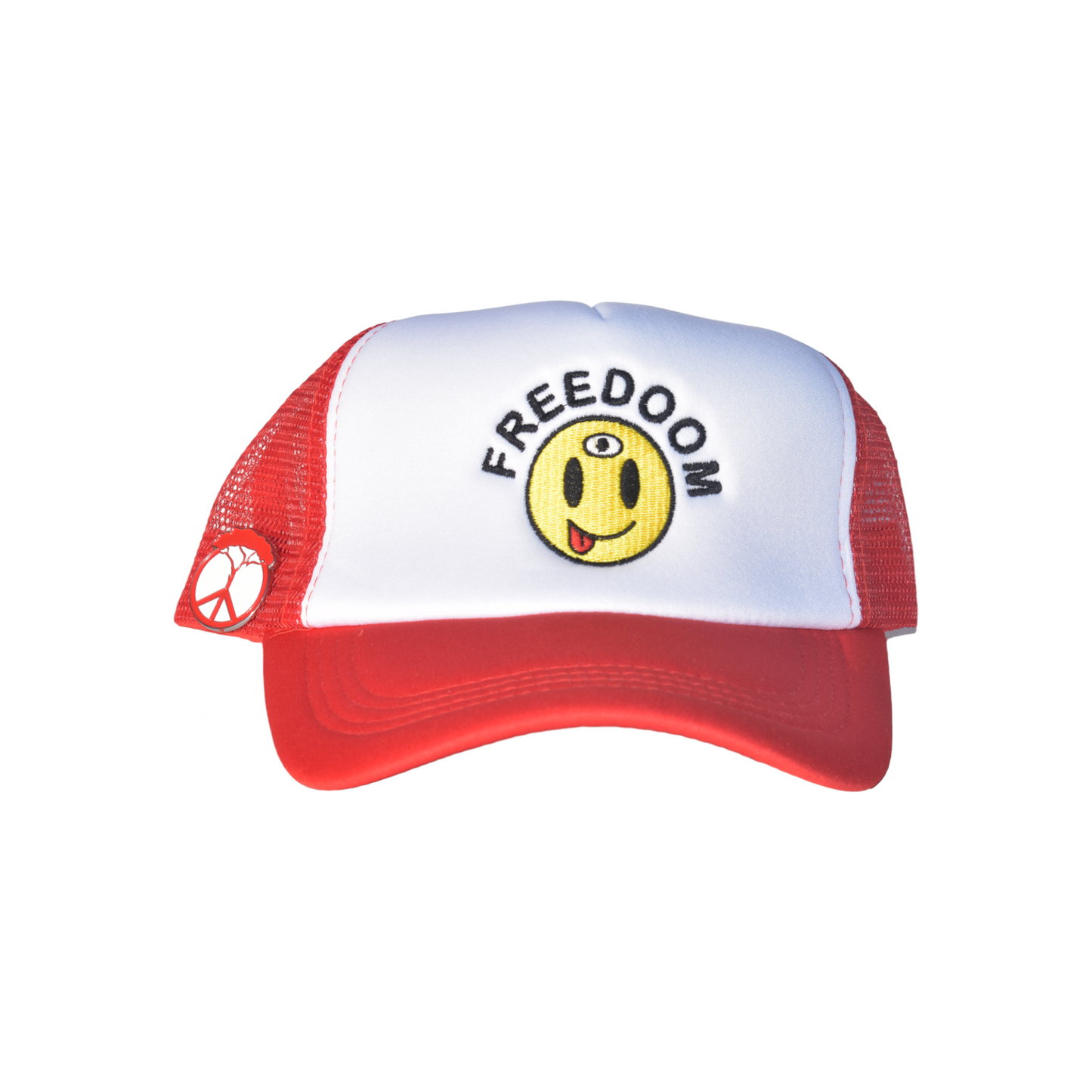 3rd Eye Smile Trucker Hat - Red/White